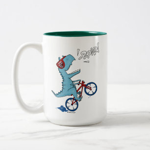 Fahrrad T-Rex Roar Zweifarbige Tasse
