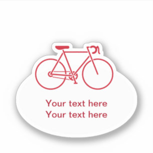 Fahrrad-Thema-Mitteilung herausgeschnitten Aufkleber