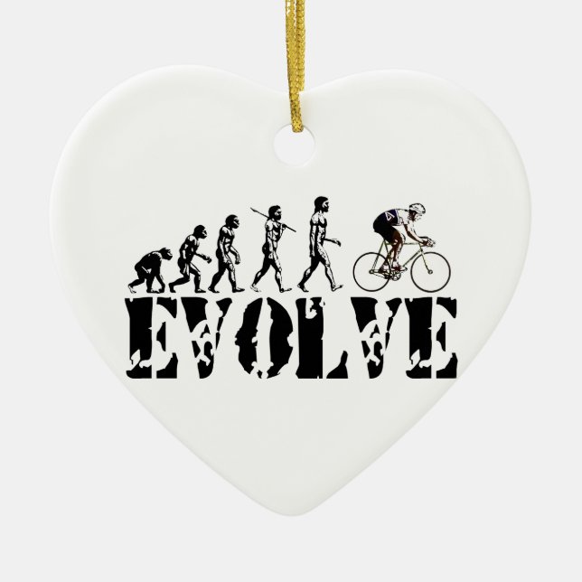 Fahrrad-trägt radfahrenfahrrad-ReitEvolution Kunst Keramikornament (Vorne)