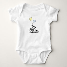 Fahrrad und Ballone Baby Strampler