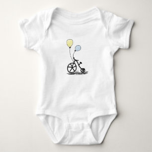Fahrrad und Ballone Baby Strampler