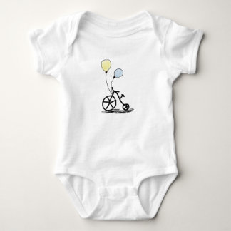 Fahrrad und Ballone Baby Strampler