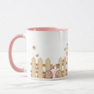 FAHRRAD UND BLUME TASSE