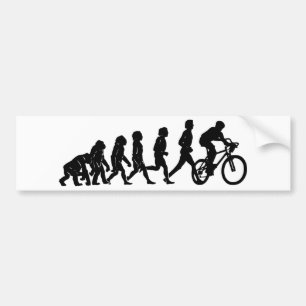Fahrrad und Evolution Autoaufkleber