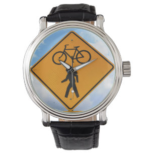 Fahrrad- und Fußgängerüberquerung Armbanduhr