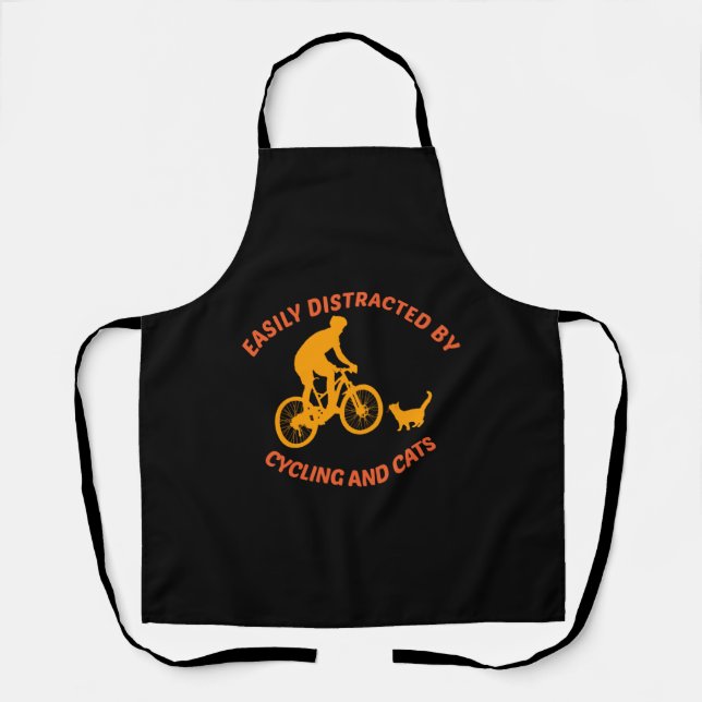 Fahrrad und Katze Schürze (Vorderseite)