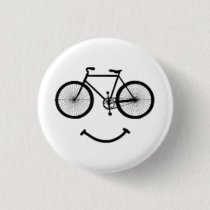 Fahrrad und Lächeln T - Shirt Radfahren Tee Shirt Button
