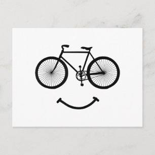 Fahrrad und Lächeln T - Shirt Radfahren Tee Shirt Feiertagspostkarte