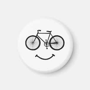 Fahrrad und Lächeln T - Shirt Radfahren Tee Shirt Magnet