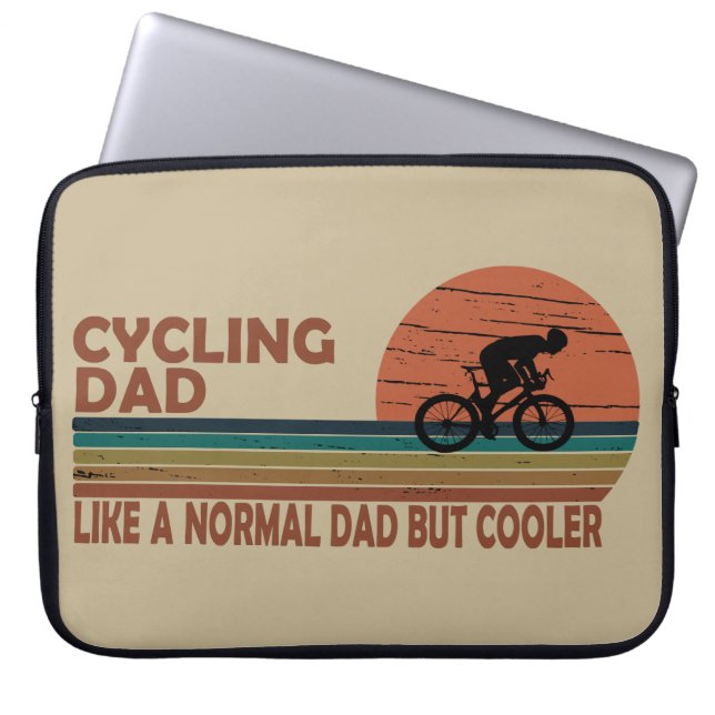 Fahrrad Vater wie ein normaler Vater, aber cooler Laptopschutzhülle (Vorderseite)