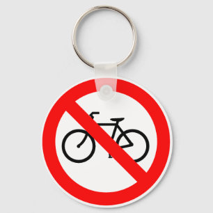 Fahrrad-Verkehrs-verbotenes Landstraßen-Zeichen Schlüsselanhänger