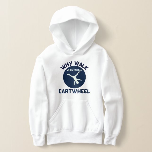 Fahrrad, warum gehen, wenn Sie das Auto blau Hoodie (Ablage )