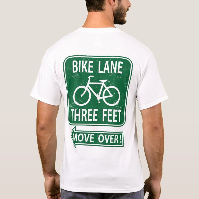Fahrrad-Weg 3 Fuß Bewegungs-vorbei! T - Shirt GRÜN (Rückseite)