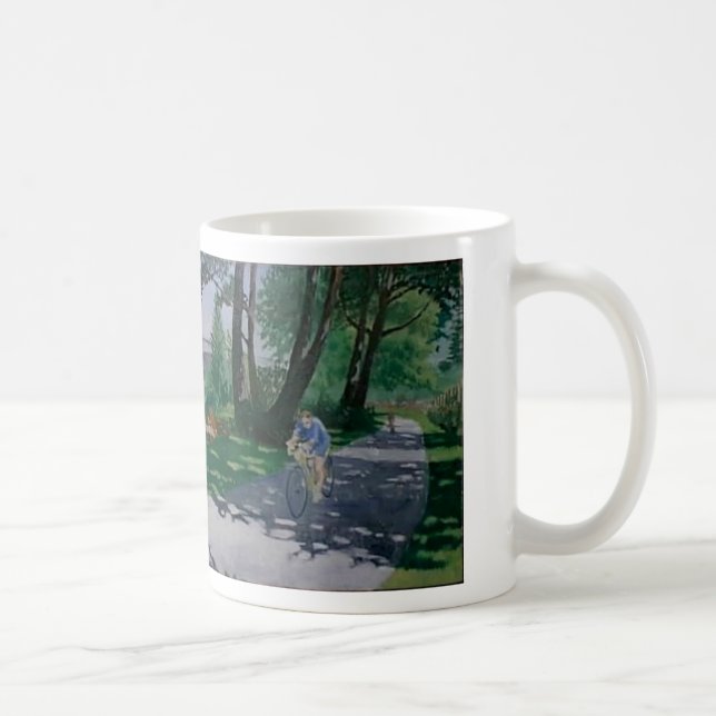 Fahrrad-Weg-Tasse Kaffeetasse (Rechts)