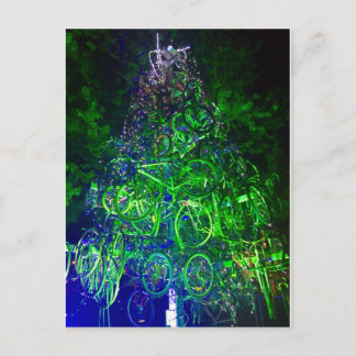 Fahrrad-Weihnachtsbaum-Postkarte Feiertagspostkarte