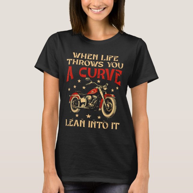 Fahrrad, wenn das Leben dir ein kurzes Motorrad Me T-Shirt (Vorderseite)