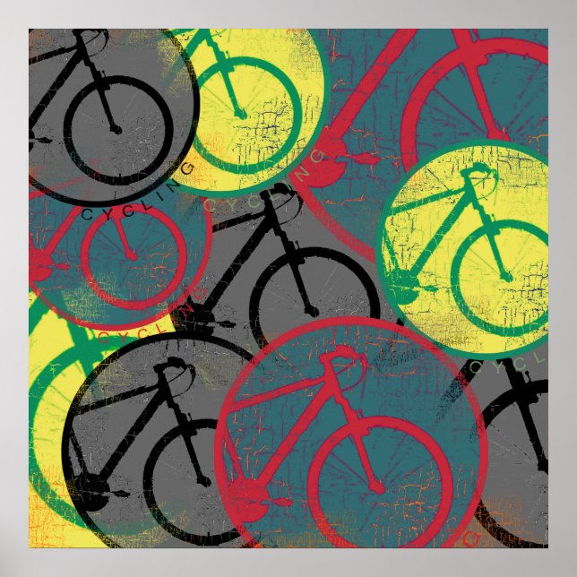 Fahrrad Zimmerdekoration Poster (Vorne)