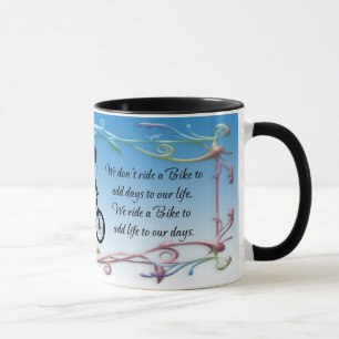 FAHRRAD-ZITAT-SILHOUETTE TASSE