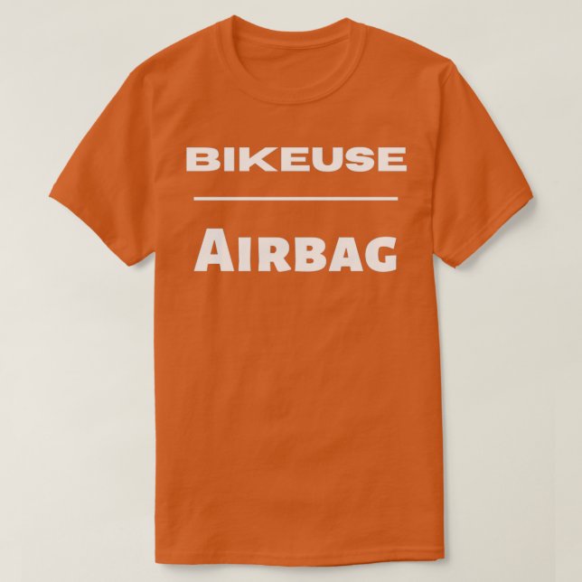 Fahrrad zu Airbag Biker Spaß Geschenk  T-Shirt (Design vorne)