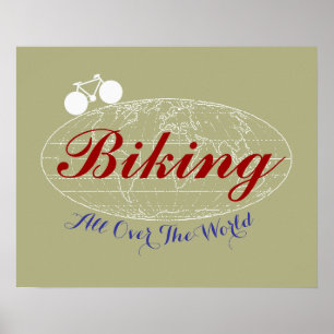 Fahrradabenteuer auf der ganzen Welt Poster