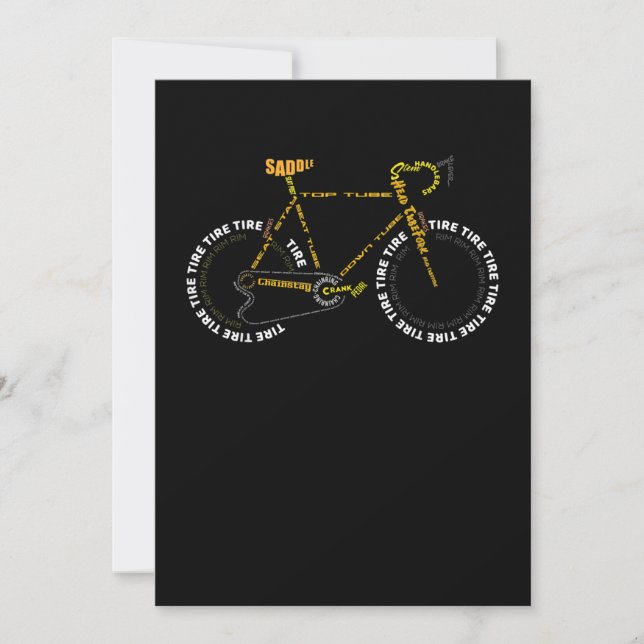 Fahrradanatomie    Cute Cycling ist Lebensgeschenk Dankeskarte (Vorderseite)