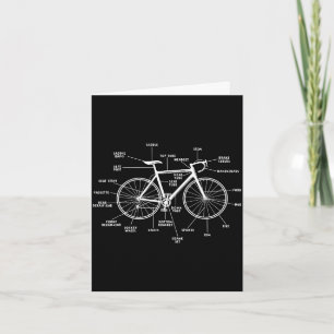 Fahrradanatomie- lustige Fahrradteile Radfahren Karte