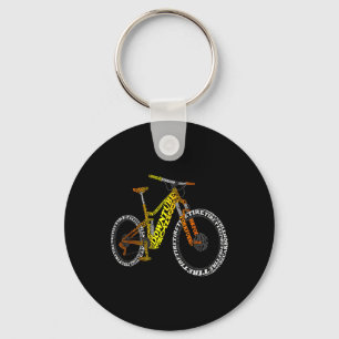 Fahrradanatomie Mountainbike MTB-Teile Lustiger Fa Schlüsselanhänger
