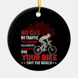 Fahrradart kein Gas kein Verkehr Keramik Ornament