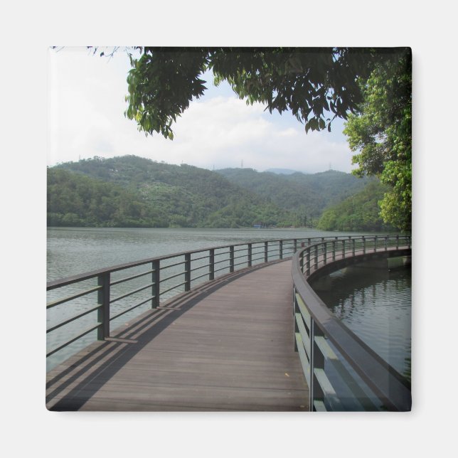 Fahrradbrücke über Wasser Magnet (Vorne)