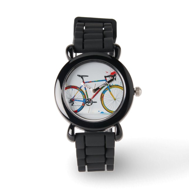 Fahrraddesign Armbanduhr (Vorderseite)