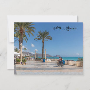 Fahrräder auf der Promenade Postkarte