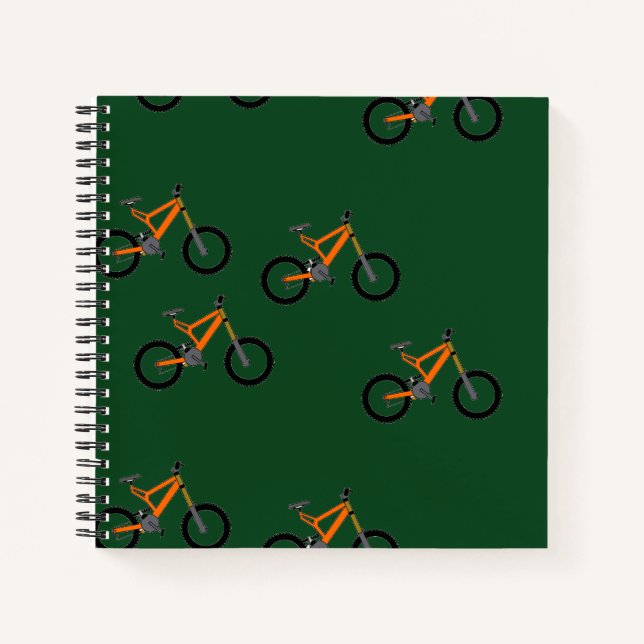 Fahrräder auf grün notizbuch (Vorderseite)