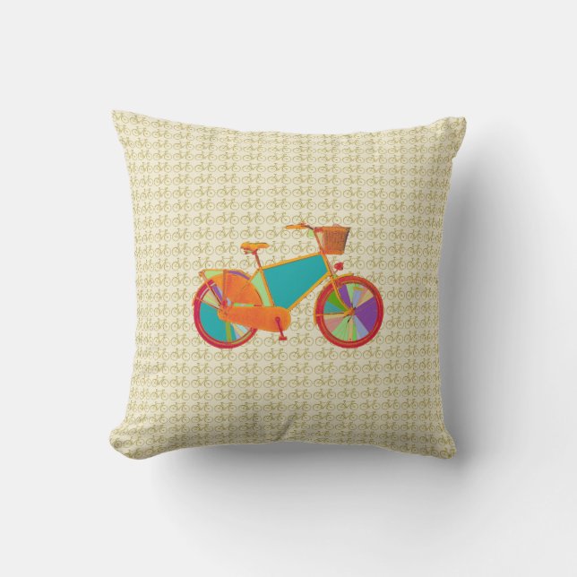 Fahrräder / farbiges Fahrrad Kissen (Vorderseite)