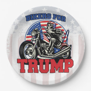 Fahrräder für TRUMP Patriotic President Motorcyc Pappteller