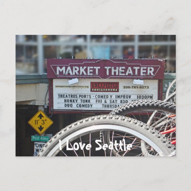 Fahrräder im Theater Postkarte (Vorderseite)