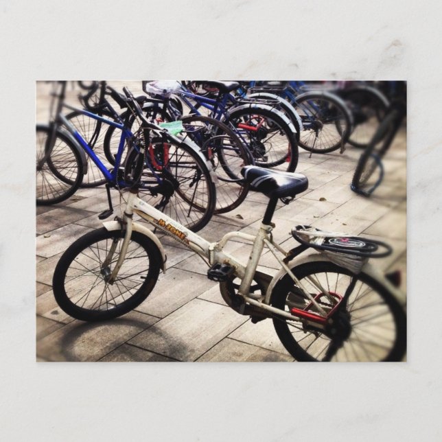 Fahrräder in China Postkarte (Vorderseite)