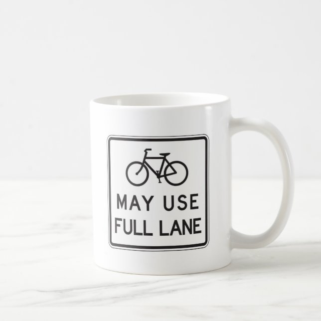 Fahrräder können vollen Weg benutzen Kaffeetasse (Rechts)