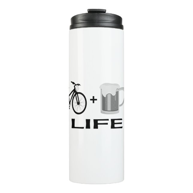 Fahrräder u. Bier! Thermosbecher (Vorderseite)