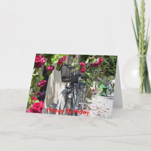 Fahrräder und Rosen in Schweden, alles Gute zum Karte