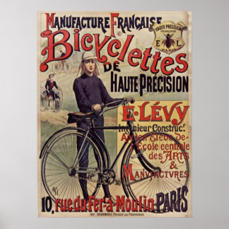 Fahrräder von hoher Präzision E.Levy Poster