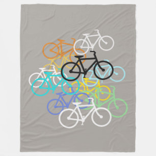 Fahrräder… wählen Ihre Hintergrundfarbe Fleecedecke