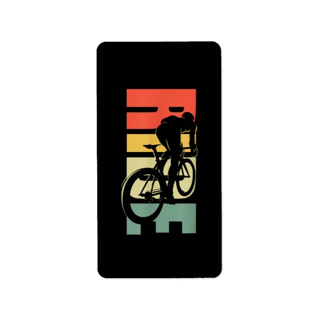 Fahrradfahren Adressaufkleber (Vorne)