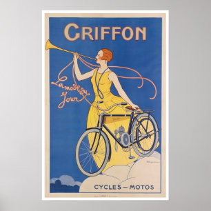 Fahrradfahren Art Griffon Cycles Poster Fahrradfah