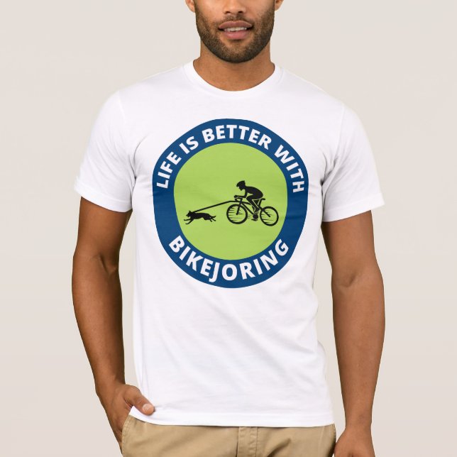 Fahrradfahren DogScooting Dog Sport Bike Rad fahre T-Shirt (Vorderseite)