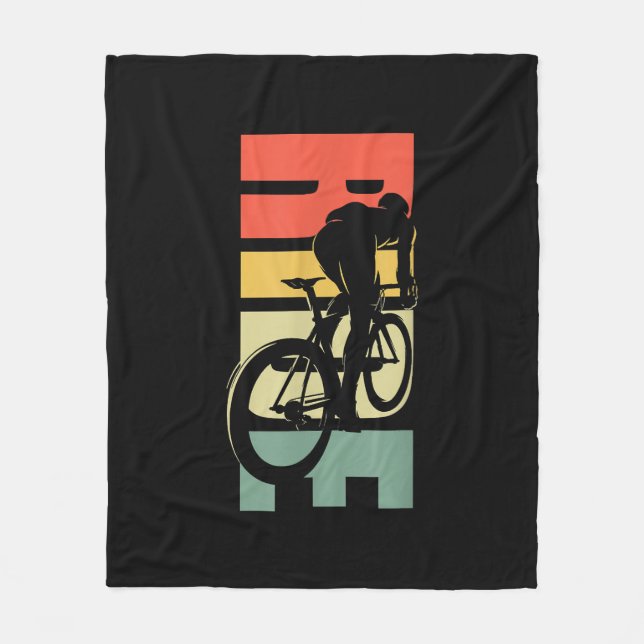 Fahrradfahren Fleecedecke (Vorderseite)
