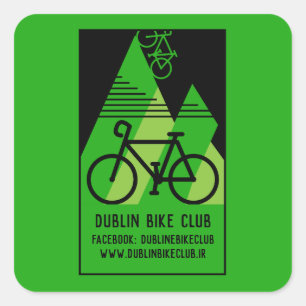 Fahrradfahren in Irland Quadratischer Aufkleber