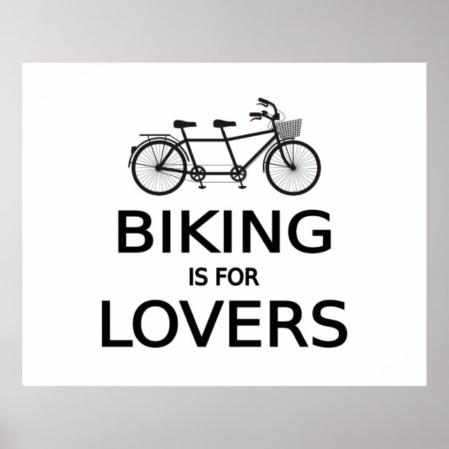 Fahrradfahren ist für Liebhaber, Tandemfahrer, Wor Poster (Vorne)