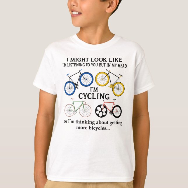 Fahrradfahren, könnte ich aussehen, als höre ich d T-Shirt (Vorderseite)