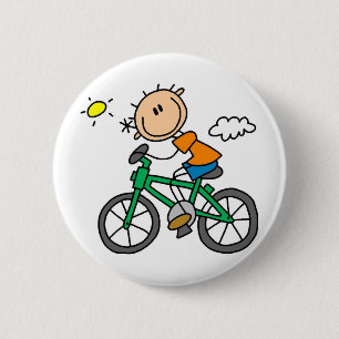 Fahrradfahren - Männlich Button