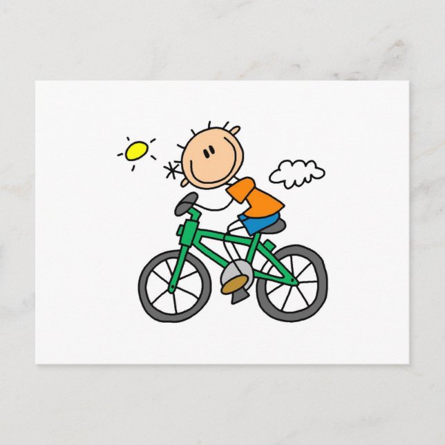 Fahrradfahren - Männlich Postkarte (Vorderseite)